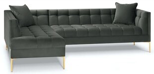 Stūra dīvāns Micadoni Home Karoo, tumši pelēks cena un informācija | Stūra dīvāni | 220.lv