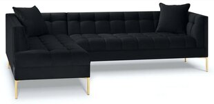 Stūra dīvāns Micadoni Home Karoo, melns cena un informācija | Stūra dīvāni | 220.lv