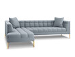 Stūra dīvāns Micadoni Home Karoo 5S, gaiši zils cena un informācija | Stūra dīvāni | 220.lv