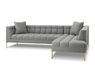 Stūra dīvāns Micadoni Home Karoo 5S, pelēks cena un informācija | Stūra dīvāni | 220.lv