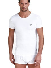 Мужская футболка Guess T-SHIRT CALEB HERO CREW NECK, белая U97M00JR003 A009 44619 цена и информация | Мужские футболки | 220.lv
