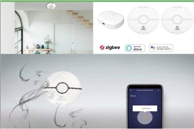 Woox Zigbee Smart dūmu detektors cena un informācija | Gāzes, dūmu detektori | 220.lv