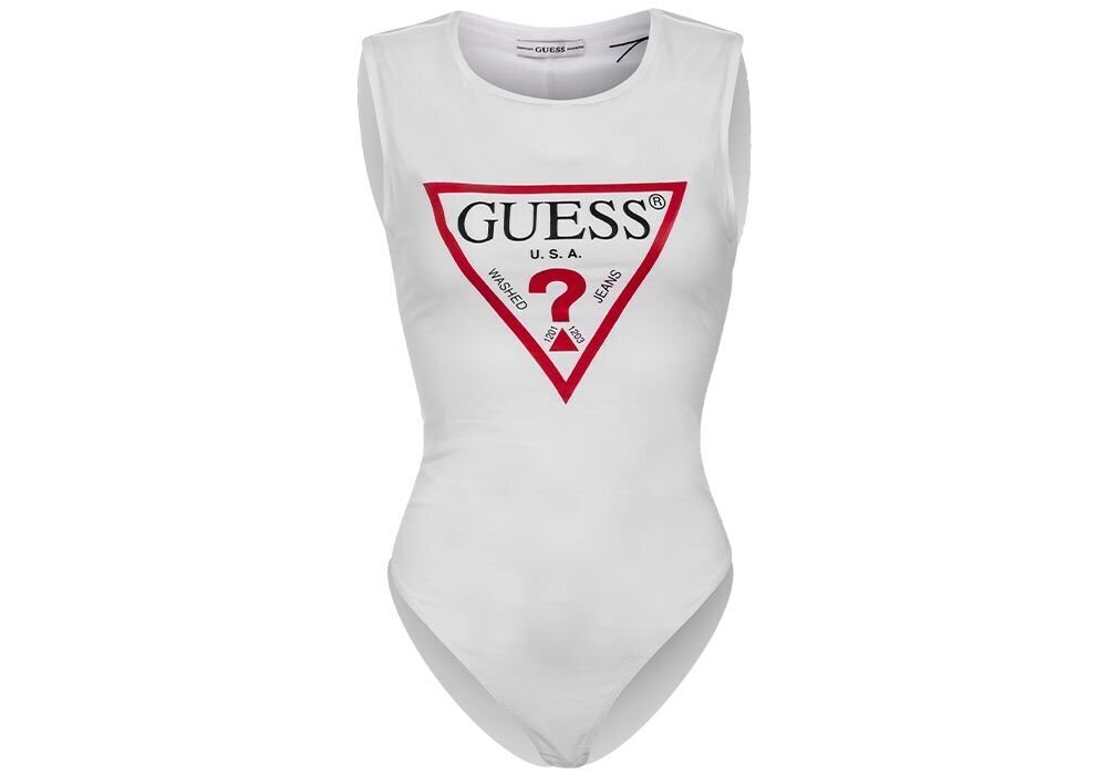 Sieviešu bodijs Guess HELENA BODYSUIT BALTS W1GP36J1311 TWHT 27288 cena un informācija | Sieviešu bodiji, apakškrekli | 220.lv