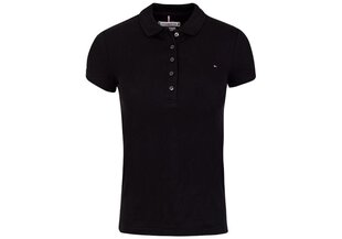 Sieviešu polo krekls Tommy Hilfiger HERITAGE SHORT SLEEVE SLIM POLO MELNS 1M57636661 017 27143 цена и информация | Женские футболки | 220.lv