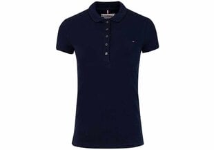 Sieviešu polo krekls Tommy Hilfiger HERITAGE SHORT SLEEVE SLIM POLO TUMŠI ZILS 1M57636661 403 27149 цена и информация | Женские футболки | 220.lv