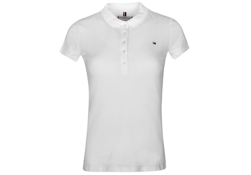 Sieviešu polo krekls Tommy Hilfiger HERITAGE SHORT SLEEVE SLIM POLO BALTS 1M57636661 100 27155 cena un informācija | T-krekli sievietēm | 220.lv