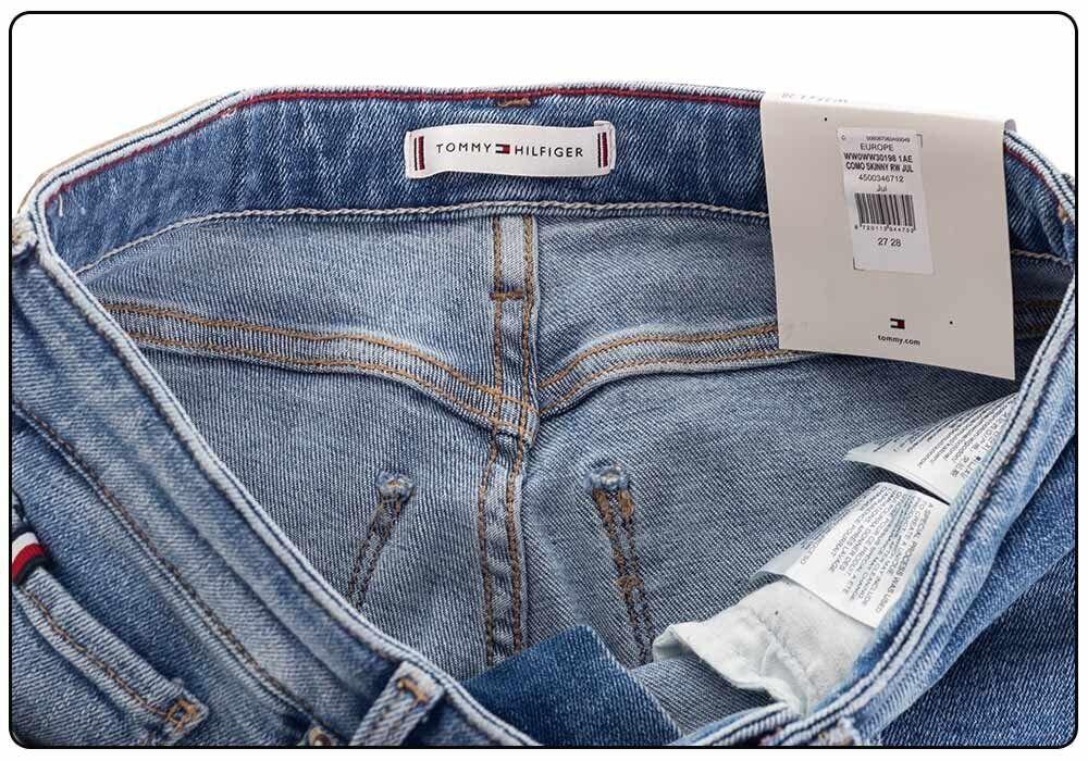 Sieviešu džinsa bikses Tommy Hilfiger COMO SKINNY RW JUL ZILAS WW0WW30198 1AE 26418 cena un informācija | Bikses sievietēm | 220.lv