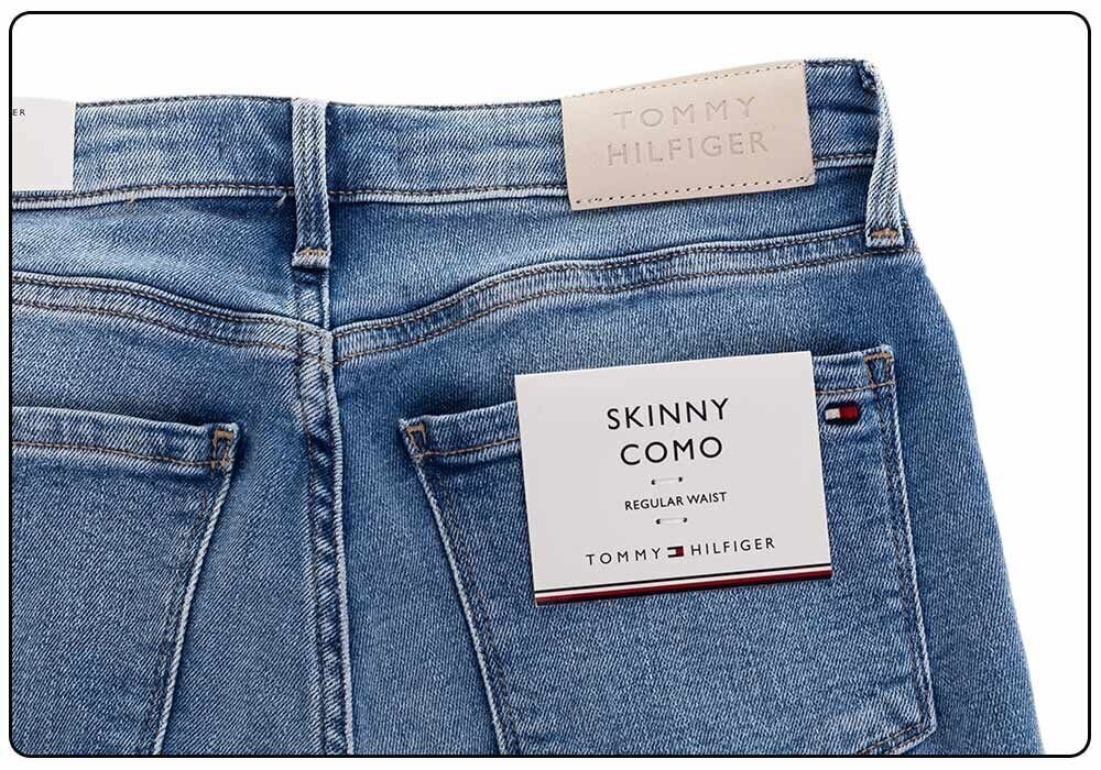 Sieviešu džinsa bikses Tommy Hilfiger COMO SKINNY RW JUL ZILAS WW0WW30198 1AE 26418 cena un informācija | Bikses sievietēm | 220.lv