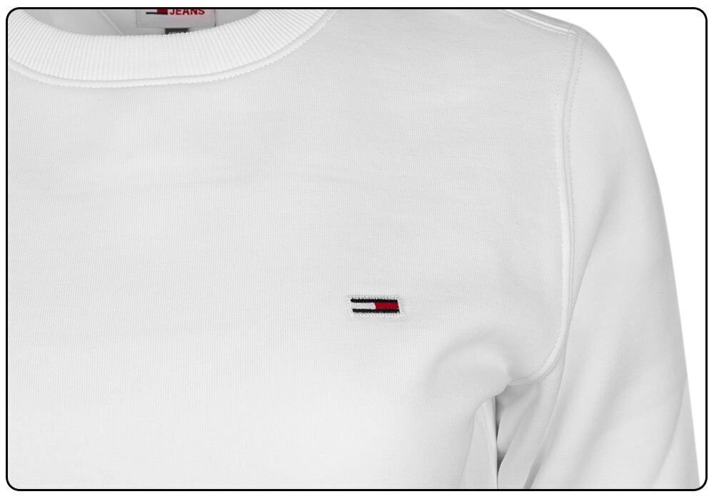 Sieviešu sporta džemperis Tommy Hilfiger TJW REGULAR FLEECE C NECK WHITE DW0DW09227 YBR 27283 cena un informācija | Sieviešu džemperi | 220.lv