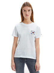 T-krekls sievietēm Tommy Hilfiger T-SHIRT TJW REGULAR FLORAL BADGE TEE, balts DW0DW11283 YBR 40855 cena un informācija | T-krekli sievietēm | 220.lv