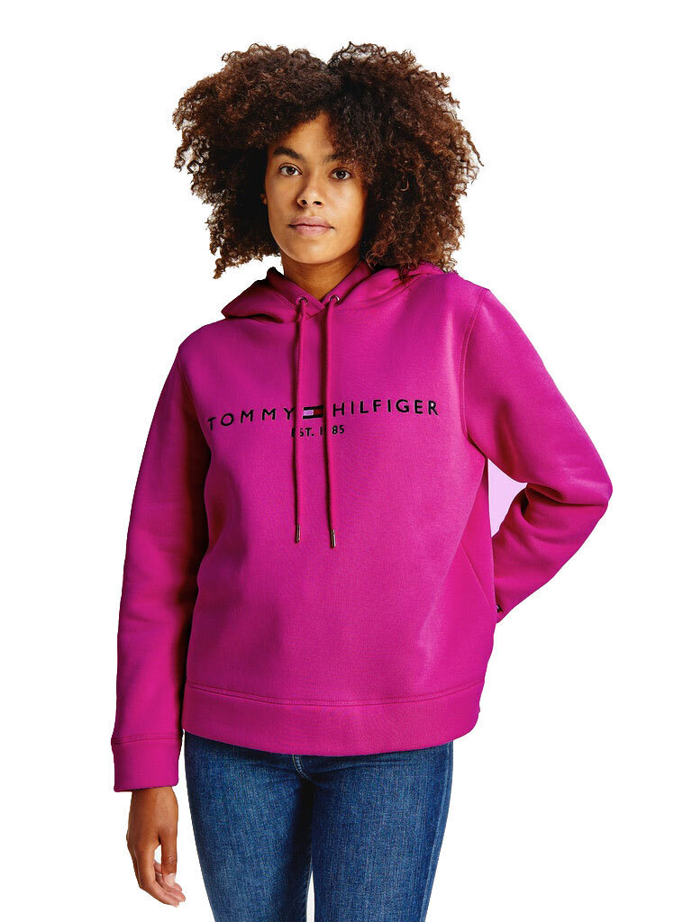 Džemperis sievietēm Tommy Hilfiger REGULAR HILFIGER HOODIE MAGENTA WW0WW26410 TZO 41215 cena un informācija | Sieviešu džemperi | 220.lv