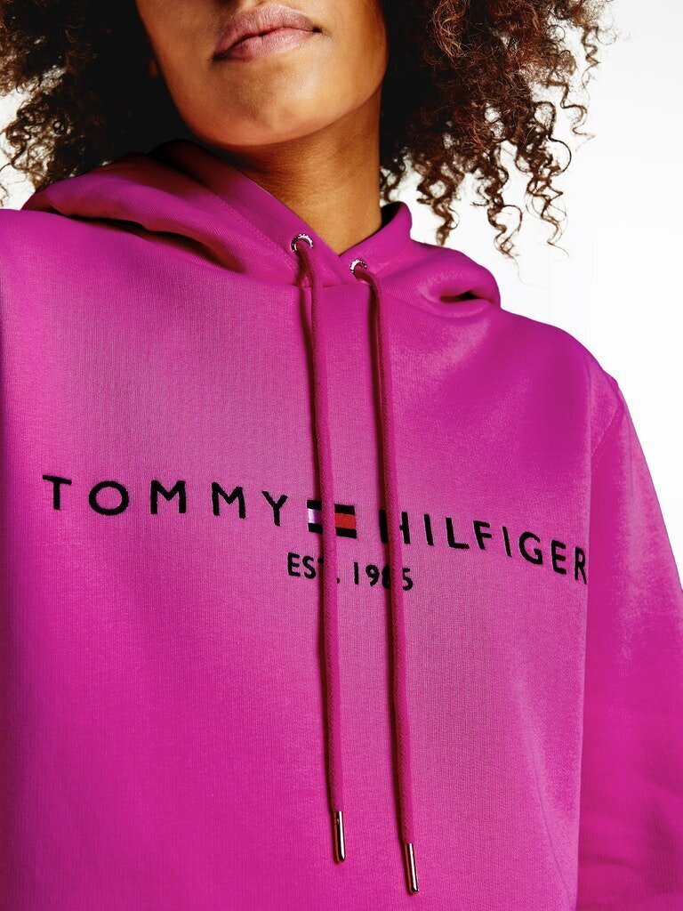 Džemperis sievietēm Tommy Hilfiger REGULAR HILFIGER HOODIE MAGENTA WW0WW26410 TZO 41215 cena un informācija | Sieviešu džemperi | 220.lv