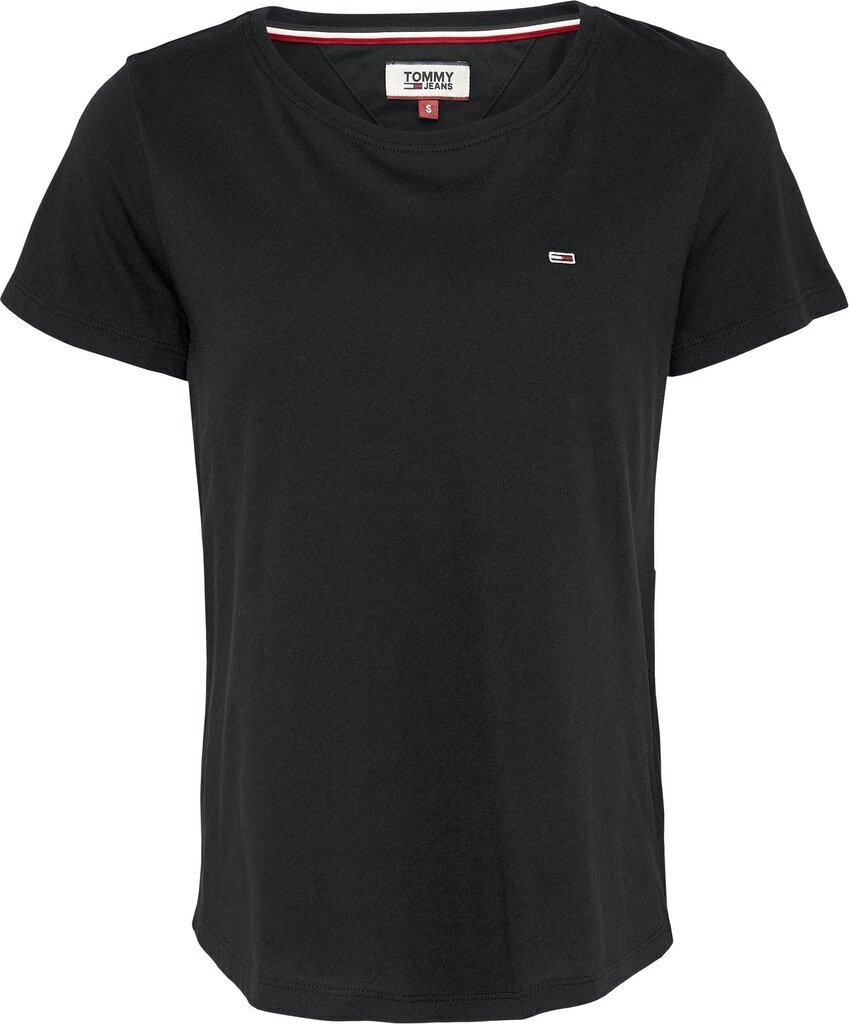 Sieviešu T-krekls Tommy Hilfiger T-SHIRT TJW SOFT JERSEY TEE, melns DW0DW06901 BDS 41804 цена и информация | T-krekli sievietēm | 220.lv
