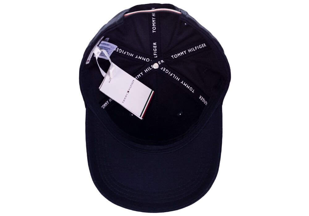 Beisbola cepure Tommy Hilfiger Signature Cap, tumši zila AW0AW10054 DW5 37945 cena un informācija | Sieviešu cepures | 220.lv