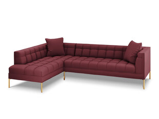 Stūra dīvāns Micadoni Home Karoo 5S, tumši sarkans cena un informācija | Stūra dīvāni | 220.lv