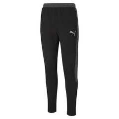 Ikdienas bikses vīriešiem Puma EVOSTRIPE Pants Puma Black 58581301, melnas cena un informācija | Vīriešu bikses | 220.lv