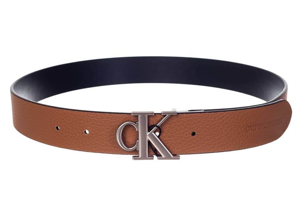 Josta sievietēm Calvin Klein 2in1 MONO HARDWARE ROUND REV PLQ 30 mm, melna/brūna K60K607601 00V 38176 цена и информация | Sieviešu jostas | 220.lv