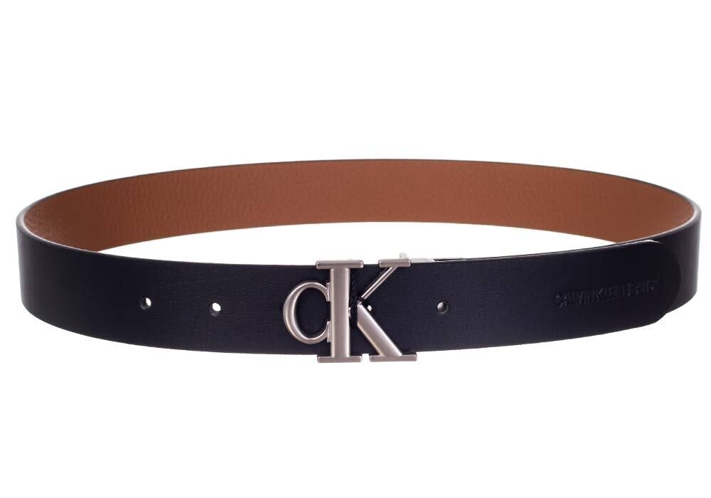 Josta sievietēm Calvin Klein 2in1 MONO HARDWARE ROUND REV PLQ 30 mm, melna/brūna K60K607601 00V 38176 цена и информация | Sieviešu jostas | 220.lv