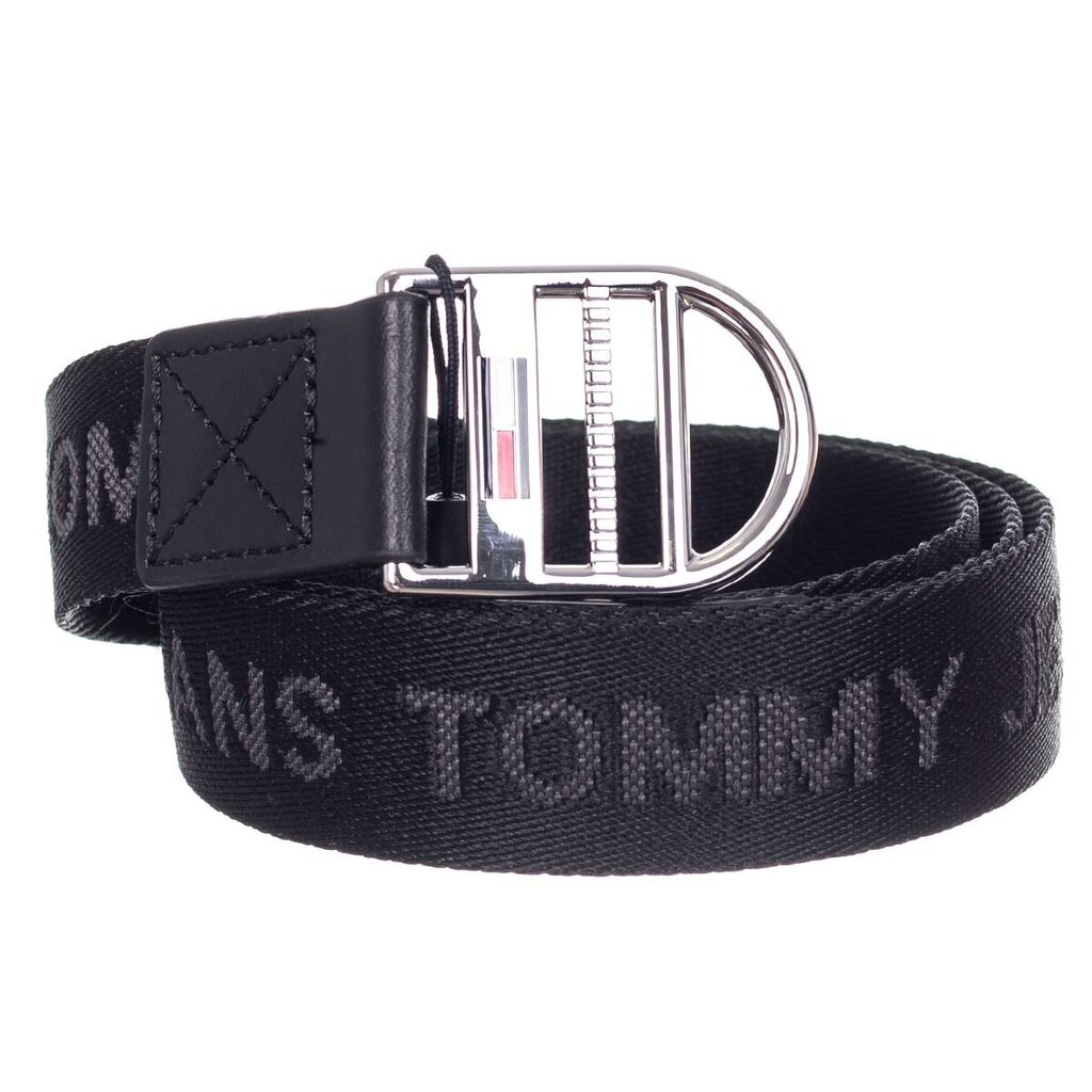 Josta sievietēm Tommy Hilfiger TJW WEBBING 3.0, melna AW0AW10877 BDS 41975 cena un informācija | Sieviešu jostas | 220.lv