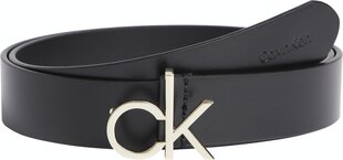 Женский ремень Calvin Klein RE-LOCK LOGO BELT 30 мм, черный K60K609000 BAX 41748 цена и информация | Женские ремни | 220.lv