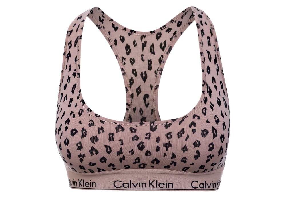 Sporta krūšturis sievietēm Bralette Calvin Klein, bez oderes, bēšs, F3785E JN6 27474 cena un informācija | Krūšturi | 220.lv