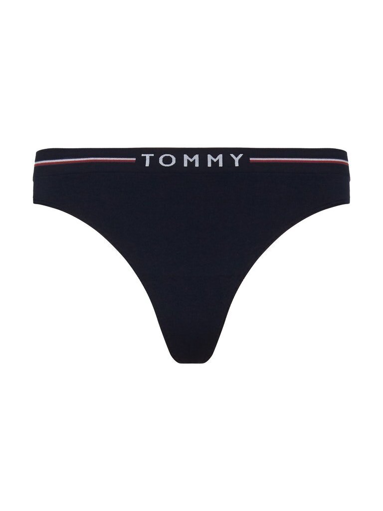 Biksītes sievietēm Tommy Hilfiger Thong MW Thong, tumši zilas UW0UW02484 DW5 39394 cena un informācija | Sieviešu biksītes | 220.lv