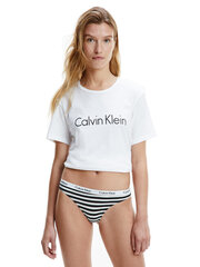 Stringbiksītes sievietēm Calvin Klein THONG 0000D1617E W1F 38479 цена и информация | Трусики | 220.lv