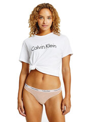 Stringbiksītes sievietēm Calvin Klein THONG, krēmkrāsas, 0000D1617E W1F 41794 cena un informācija | Sieviešu biksītes | 220.lv