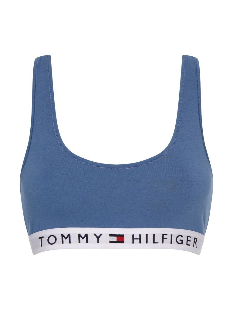 Sieviešu krūšturis Tommy Hilfiger Bralette, zils UW0UW02037 C4Q 42282 cena un informācija | Krūšturi | 220.lv