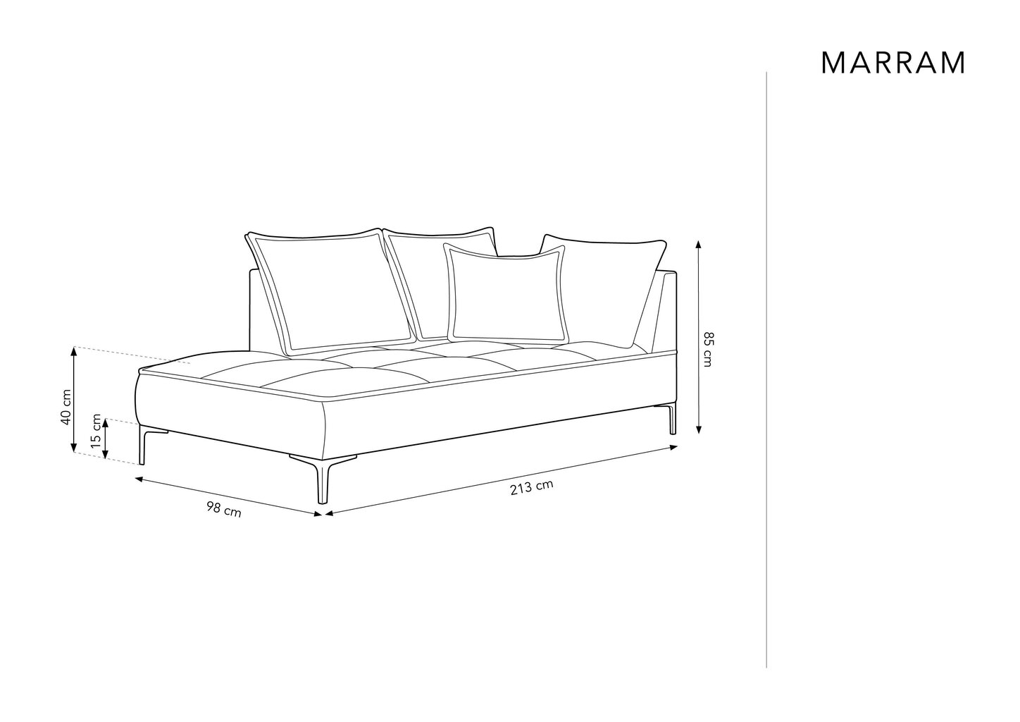 Kušete Micadoni Home Marram 2S, smilškrāsas/melna цена и информация | Dīvāni | 220.lv