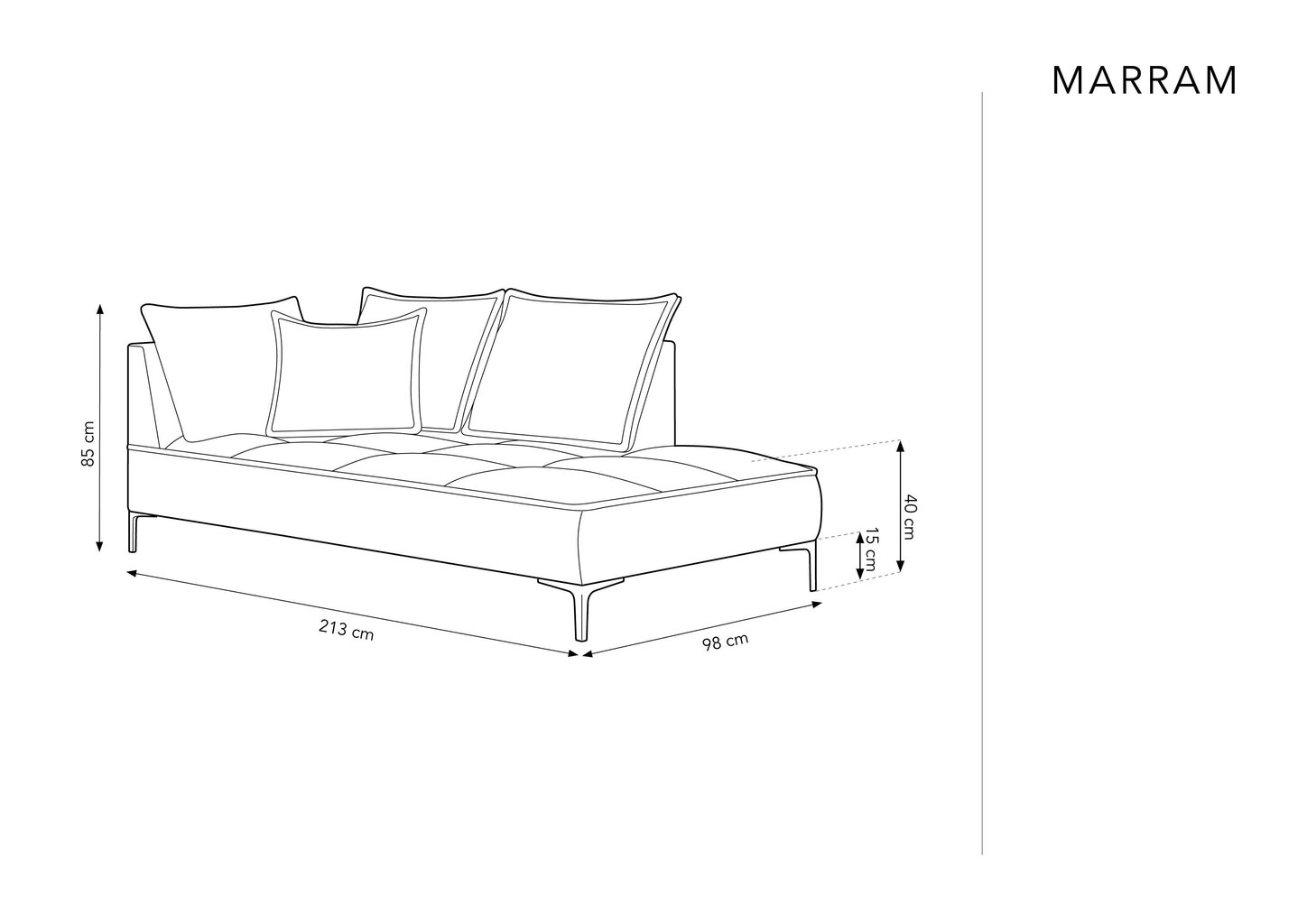 Kušete Micadoni Home Marram 2S, gaišas smilškrāsas/melna cena un informācija | Dīvāni | 220.lv