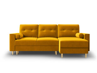 Universāls stūra dīvāns Micadoni Home Leona, dzeltens/zelta krāsas cena un informācija | Stūra dīvāni | 220.lv