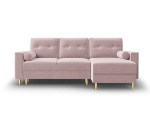 Universāls stūra dīvāns Micadoni Home Leona, rozā/zelta krāsas cena un informācija | Stūra dīvāni | 220.lv