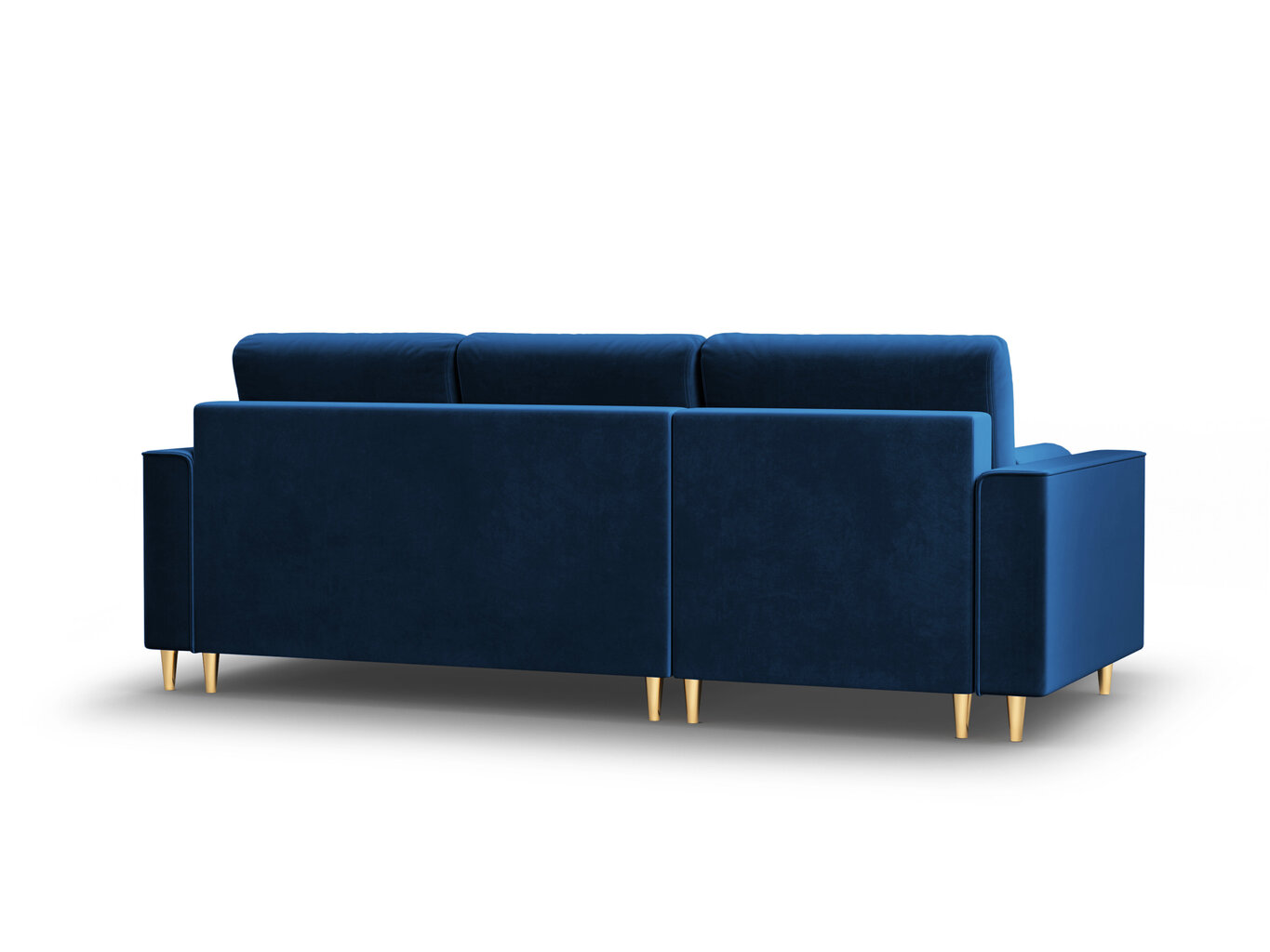 Universāls stūra dīvāns Micadoni Home Leona, zils/zelta krāsas cena un informācija | Stūra dīvāni | 220.lv