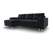 Universāls stūra dīvāns Micadoni Home Leona, tumši zils/zelta krāsas cena un informācija | Stūra dīvāni | 220.lv