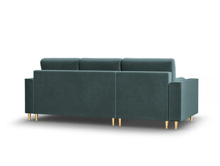Universāls stūra dīvāns Micadoni Home Leona, gaiši zaļš/zelta krāsas cena un informācija | Stūra dīvāni | 220.lv