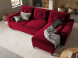 Universāls stūra dīvāns Micadoni Home Leona, sarkans/melns cena un informācija | Stūra dīvāni | 220.lv