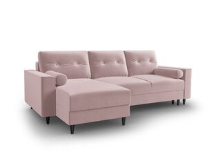 Universāls stūra dīvāns Micadoni Home Leona, rozā/melns cena un informācija | Stūra dīvāni | 220.lv