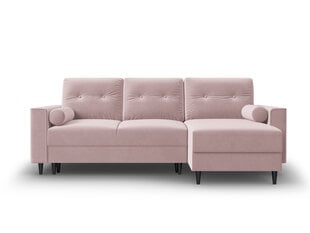 Universāls stūra dīvāns Micadoni Home Leona, rozā/melns cena un informācija | Stūra dīvāni | 220.lv