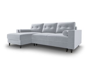 Universāls stūra dīvāns Micadoni Home Leona, gaiši zils/melns cena un informācija | Stūra dīvāni | 220.lv