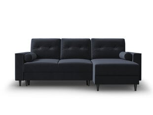 Universāls stūra dīvāns Micadoni Home Leona, tumši zils/melns cena un informācija | Stūra dīvāni | 220.lv