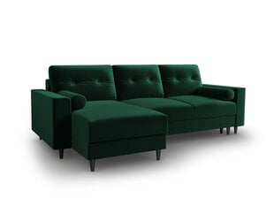 Universāls stūra dīvāns Micadoni Home Leona, zaļš/melns cena un informācija | Stūra dīvāni | 220.lv