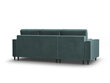 Universāls stūra dīvāns Micadoni Home Leona, gaiši zaļš/melns cena un informācija | Stūra dīvāni | 220.lv