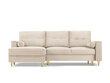 Stūra dīvāns Micadoni Home Leona 4S, smilškrāsas/zelta krāsas cena un informācija | Stūra dīvāni | 220.lv
