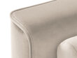 Stūra dīvāns Micadoni Home Leona 4S, smilškrāsas/melns cena un informācija | Stūra dīvāni | 220.lv