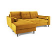 Stūra dīvāns Micadoni Home Leona 4S, dzeltens/melns cena un informācija | Stūra dīvāni | 220.lv