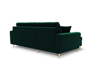 Universāls stūra dīvāns Micadoni Home Moghan, zaļš/zelta krāsas cena un informācija | Stūra dīvāni | 220.lv