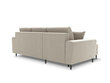 Universāls stūra dīvāns Micadoni Home Moghan, smilškrāsas/melns cena un informācija | Stūra dīvāni | 220.lv