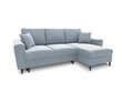 Universāls stūra dīvāns Micadoni Home Moghan, gaiši zils/melns цена и информация | Stūra dīvāni | 220.lv