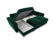 Universāls stūra dīvāns Micadoni Home Moghan, zaļš/melns cena un informācija | Stūra dīvāni | 220.lv